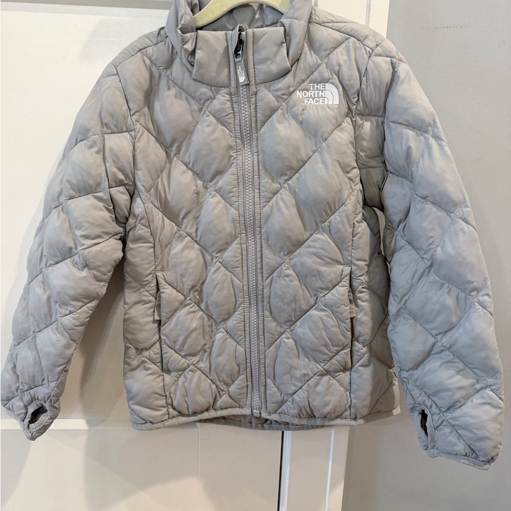 The North Face Light Gray Quilted Jacket